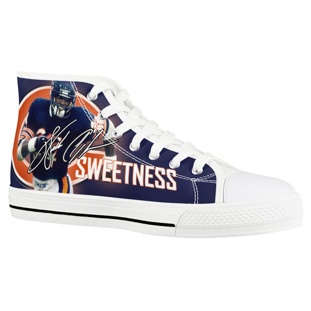 Men's Chicago Bears High Top Canvas Sneakers 005